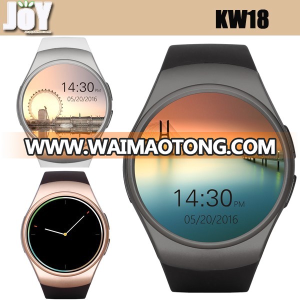 New Arrive KW18 smart watch MTK2502C support IOS Android bluetooth wifi GSM 3G IPS screen